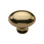 M Marcus Heritage Brass Oval Design Cupboard Knob 32mm 